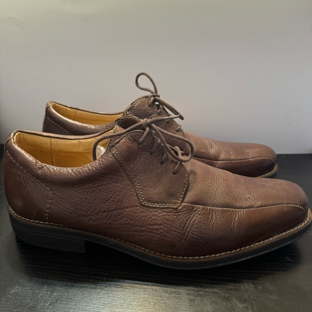 Sandro Moscoloni Brown Belmont Bicycle Toe Leather Derby Shoes